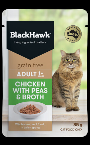 BlackHawk Cat Adult Chick Peas and Broth 85g