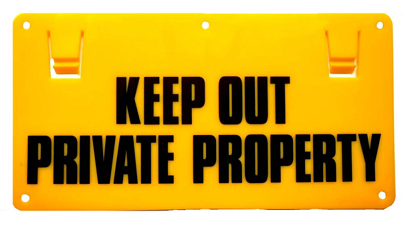 Sign Keep Out Private Property