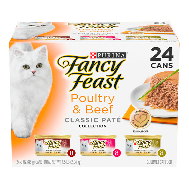 Fancy Feast Poultry Beef Pate 3 x 8 Cans