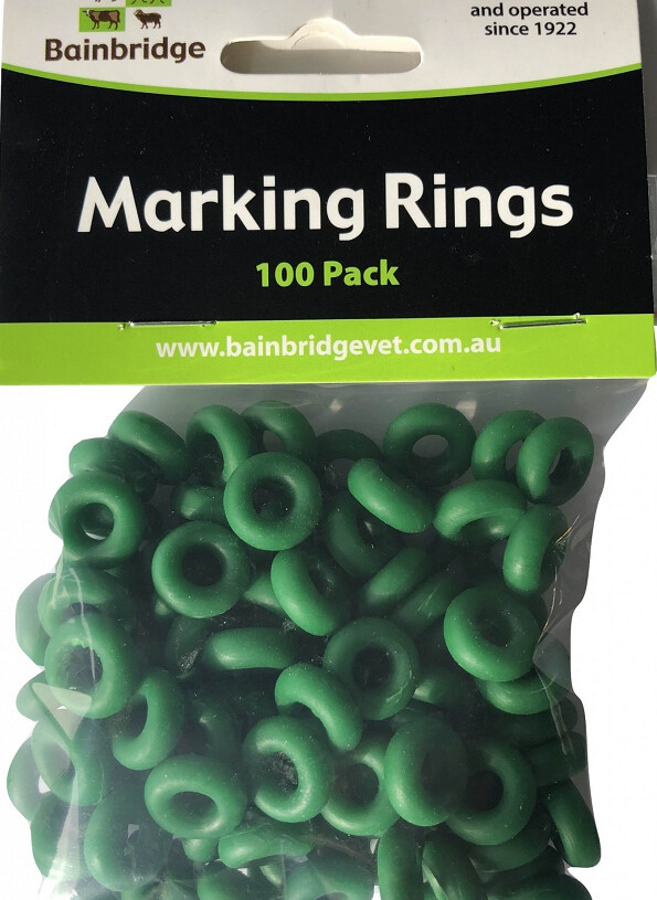 BAIN 100 PACK MARKING RINGS GREEN