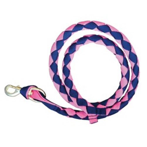 Bambino HAND-BRAIDED POLY LEAD Navy/Pink