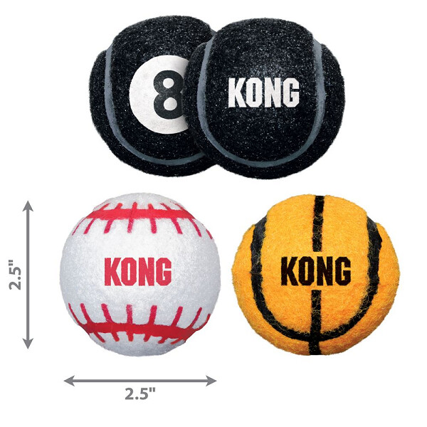 KONG Sport Balls Assorted 3 pack Medium