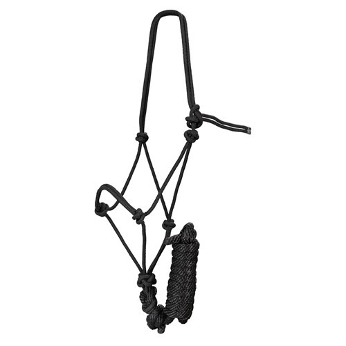 Pro Choice ROPE HALTER w/10&#39; Lead Black