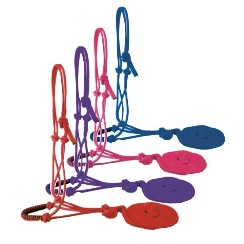 ADJUSTABLE POLY HALTER W/LEAD Purple