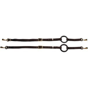 NYLON SIDE REINS w/RUBBER RING Brown