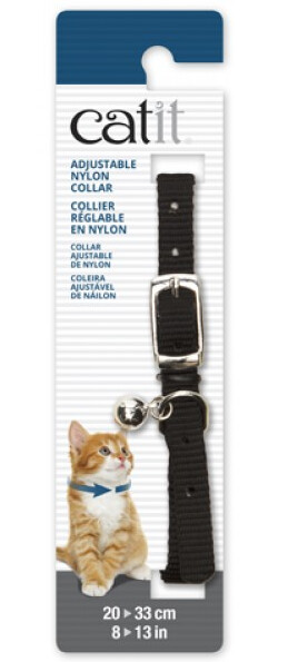 Catit Nylon Adjustable Cat Collar Black