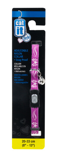 Catit Nylon Heat Print Cat Collar Butterfly