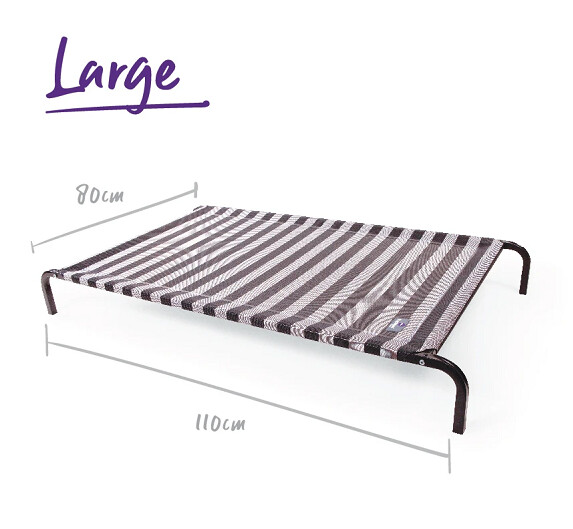 Kazoo Everyday Outdoor Bed L 1100 x 800mm Black / White