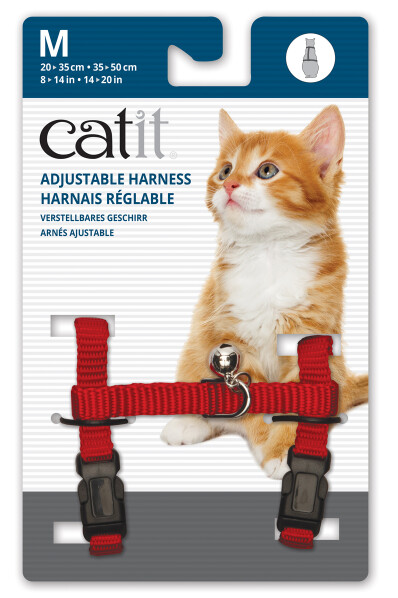 Catit Nylon Cat Adjustable Harness Medium Red