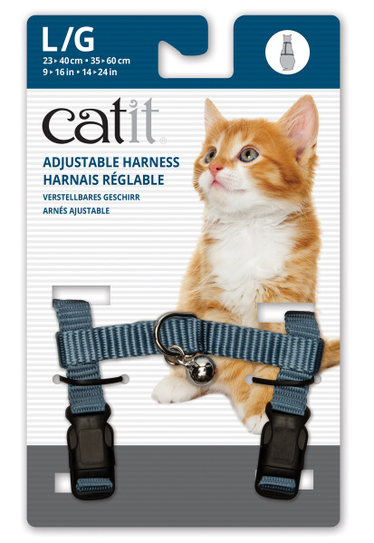 Catit Nylon Cat Adjustable Harness Large Light Blue