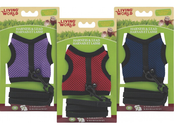 Living World Small Animal Harness &amp; Lead Medium