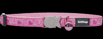 Red Dingo Cat Collar 12mm x 20-32cm Breezy Love Pink