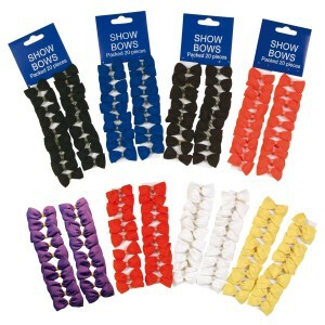 MANE BRAIDING SHOW BOWS Black (Packet of 20)