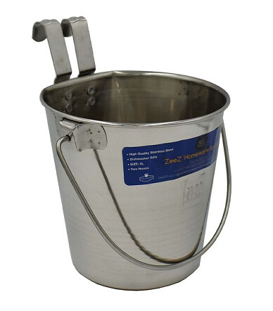 SS Flat Sided Bucket Pail 2L