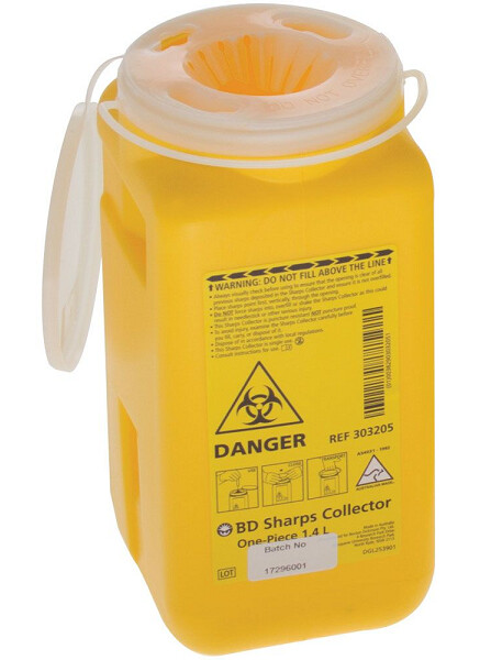 Sharps Container 1.4L No-Spill