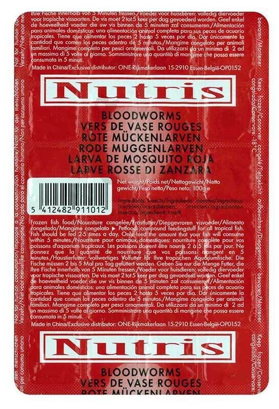 Frozen Nutris Blood Worm 100g