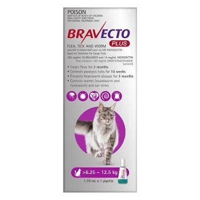 Bravecto Plus Cat 6-12kg 2pk