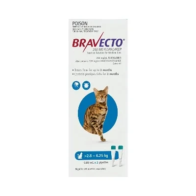 Bravecto CAT BLUE 2.8 - 6.25Kg 2Pk