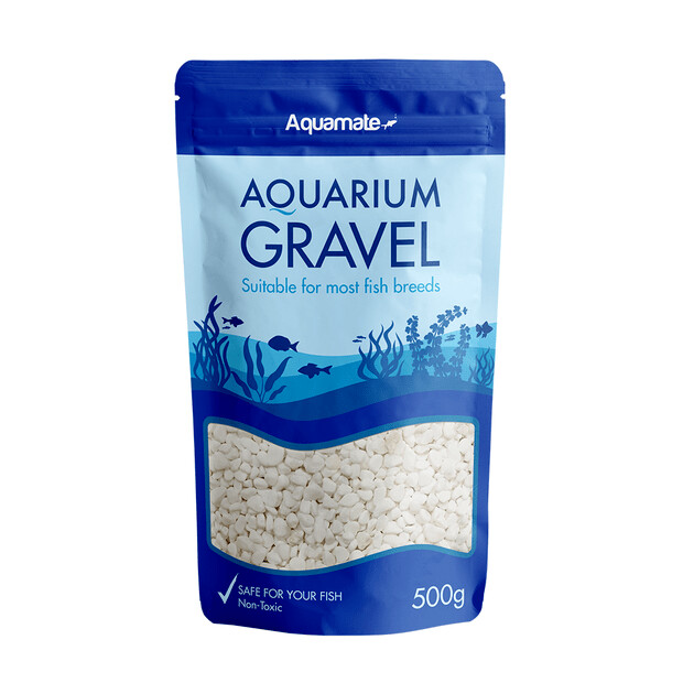 Aquamate Coloured Gravel 10kg Snow White