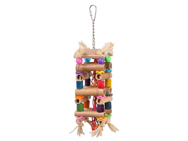 Kazoo Bird Toy Tower Toy W/ Sisal &amp; Beads L 360 x 69mm