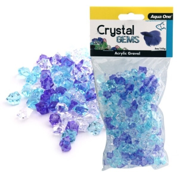 Betta Gravel Crystal Gems Acrylic Frosty Blue 145g