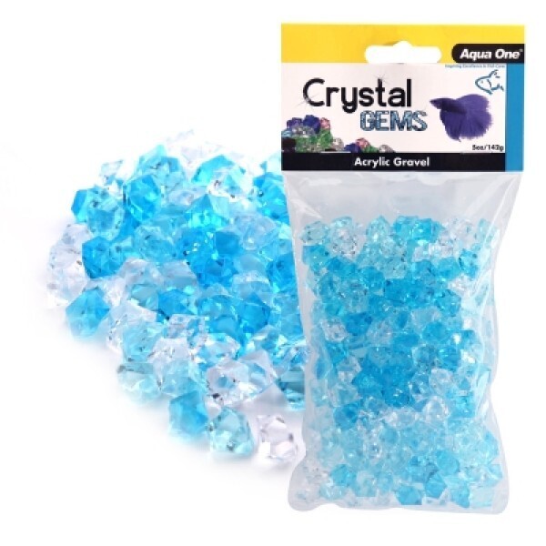 Betta Gravel Crystal Gems Acrylic Blue Ice 145g