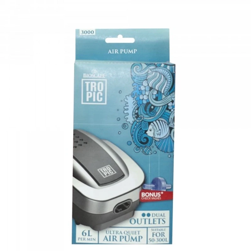 Bioscape Air Pump 3000 Twin W/Check Valve