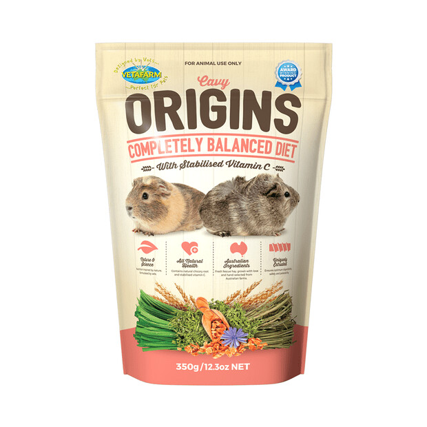 Vetafarm Cavy Origins 350g (Guinea Pig Diet)