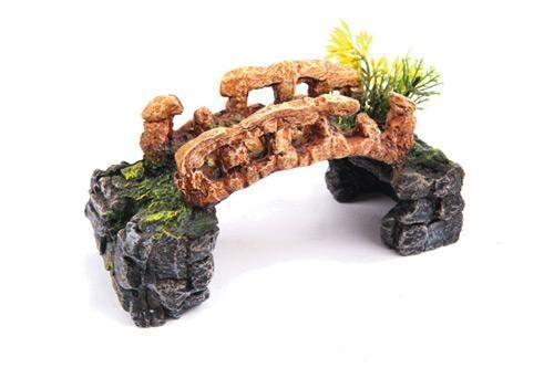 Kazoo Stone Bridge W/Plants S 170W x 90H x 80D mm