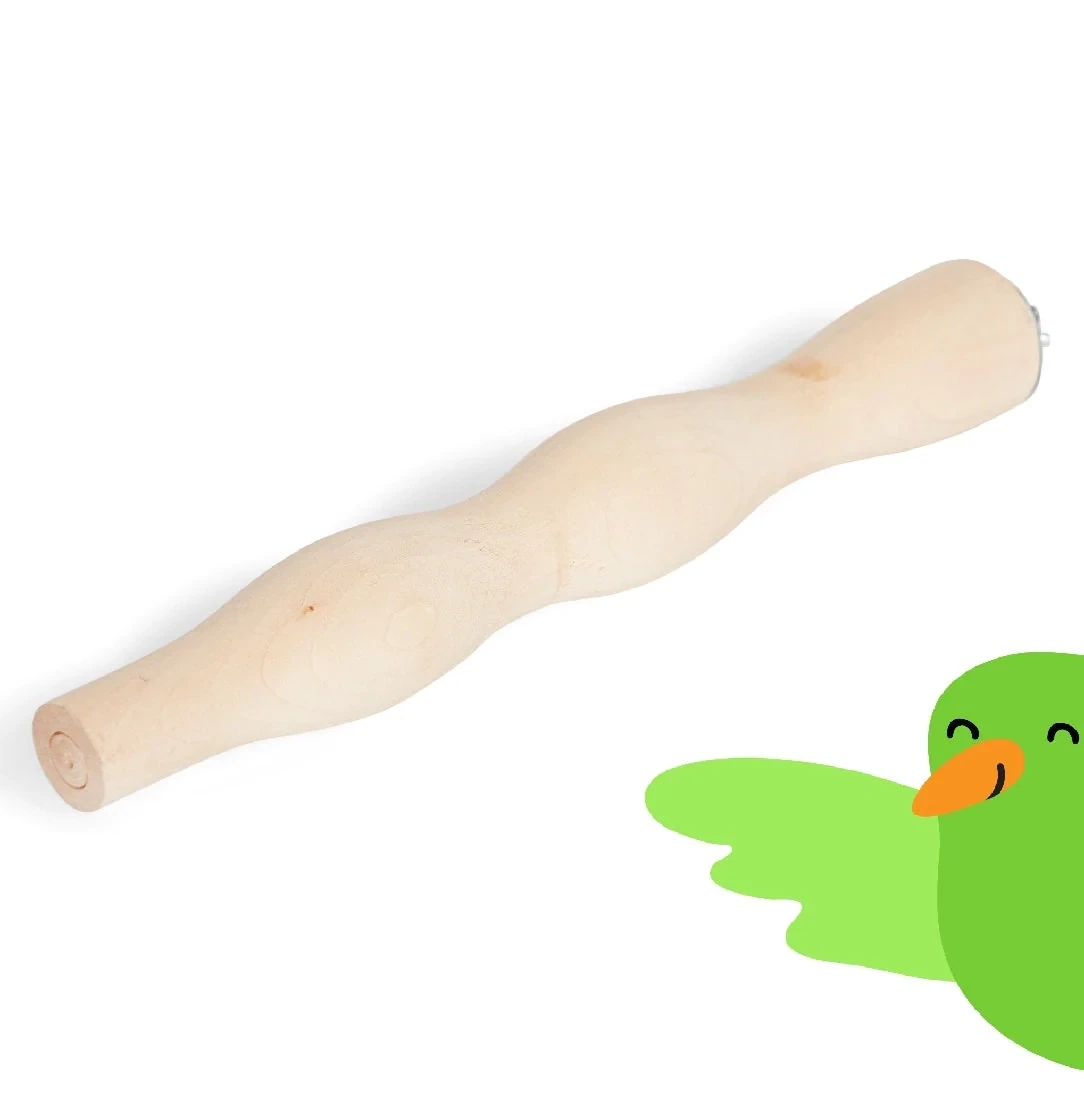 Kazoo Wooden Ergonomic Perch  2 pack 25cm NATURAL