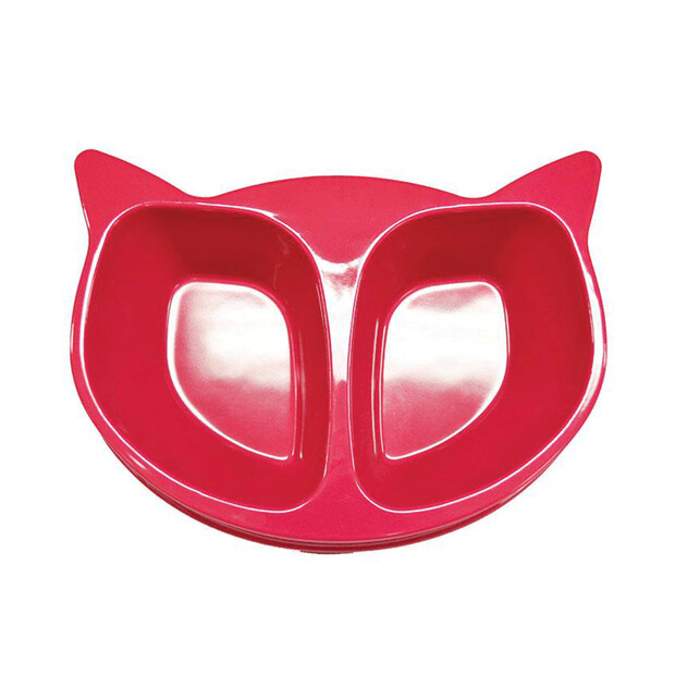 Scream CAT FACE DOUBLE BOWL 2 x 350ml Loud Pink