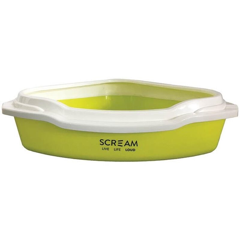 Scream CORNER LITTER TRAY Loud Green 55x43x17cm