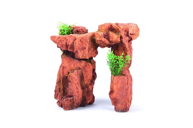 Kazoo Red StoneHenge W/Plant 20cm Set PC2 M 290W x 215H x 145D mm