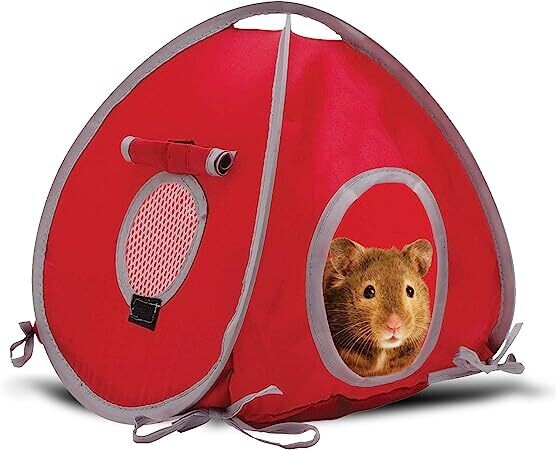 Living World Small Animal Tent Small Red/Grey