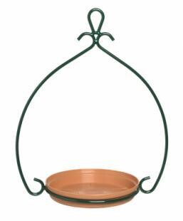 WIRE HANGING BIRD FEEDER WITH SAUCER
