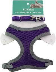Furwear Cat Harness &amp; Lead Purple Large