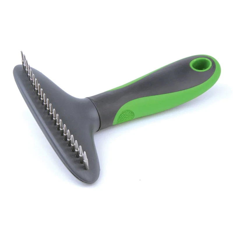 Kazoo Grooming Rake 160L x 114W x 55D mm Green / Grey