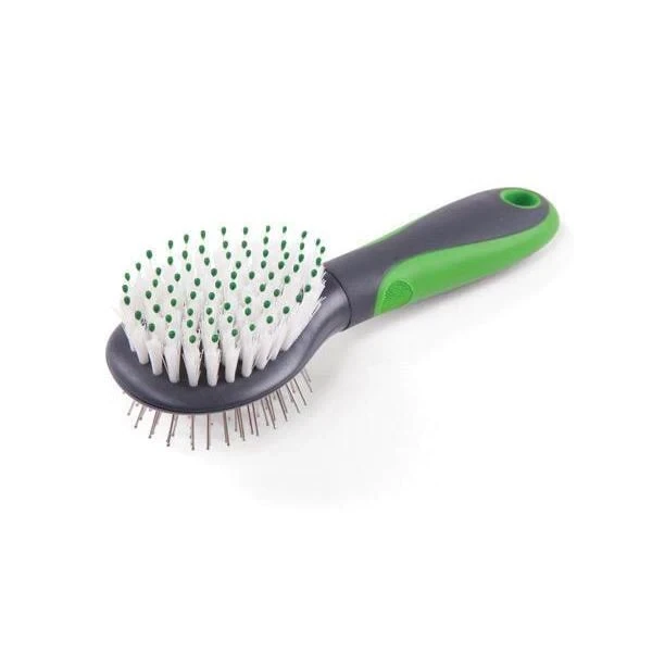 Kazoo DoubleSided Combo Brush S 203L x 58W x 53D mm Green / Grey