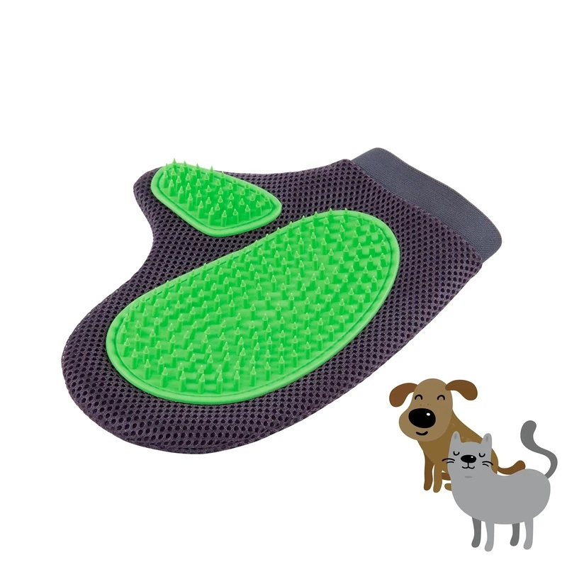 Kazoo Grooming Glove 242L x 175W x 24D mm Green / Grey