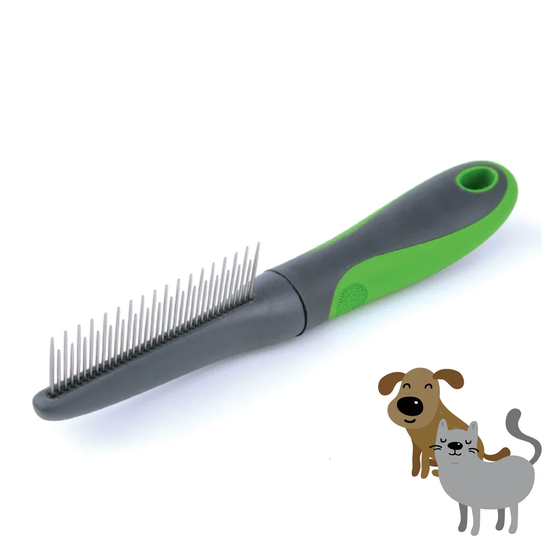 Kazoo Moulting Comb 222L x 50W x 38D mm Green / Grey