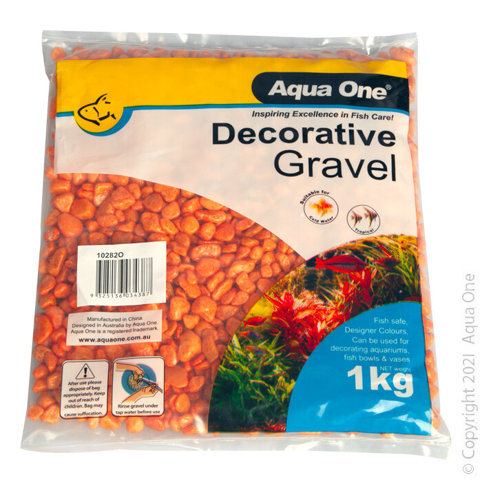 Gravel Fire Orange 1kg (7mm)