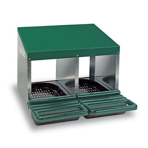 Nesting Box Metal Roll Away Double Hole