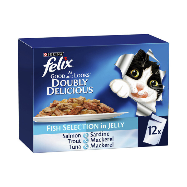 FELIX AGAIL Doubly Delicious Fish Selection in Jelly 85g 12pk