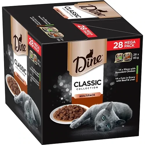 Dine Classic CHKN in GVY Beef &amp; Liver 28pk