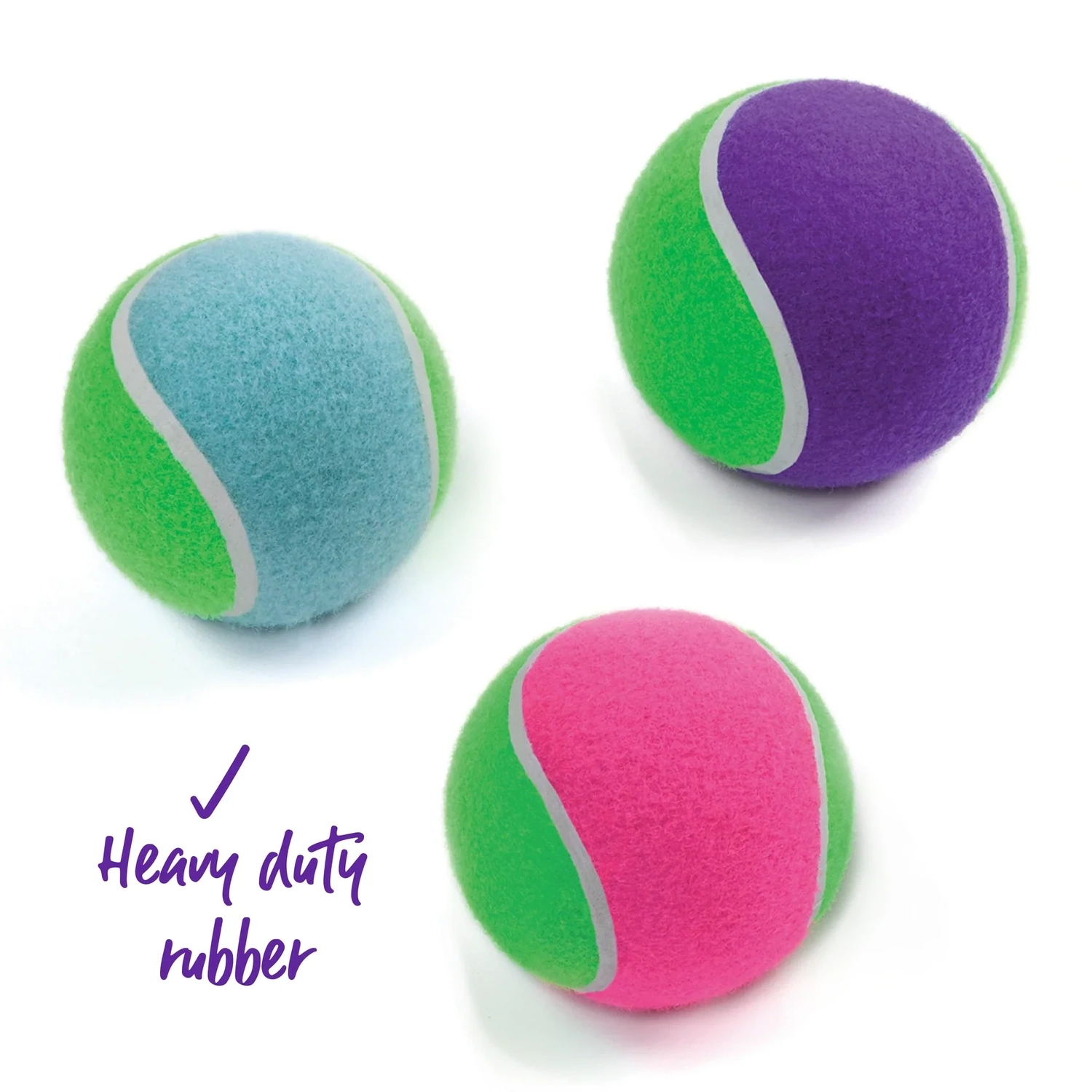 Kazoo PunctureProof Tennis Ball M 6.5cm Pink / Purple / Blue