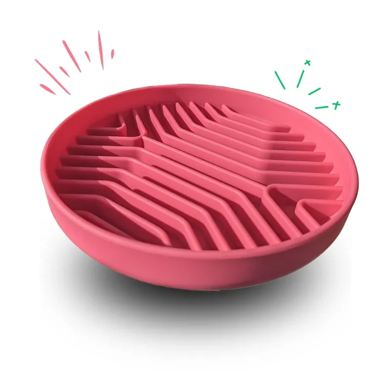 Scream SLOW FEED INTERACTIVE DOG BOWL Loud Pink 28x28x7cm