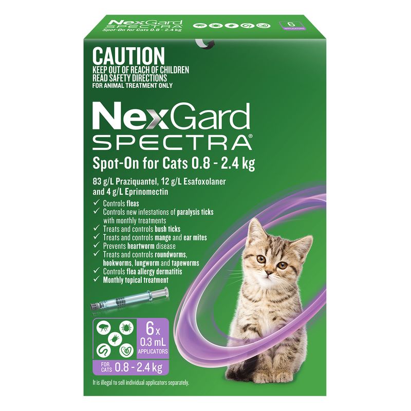 Nexgard Spectra Cat 0.8 - 2.4kg 6Pk