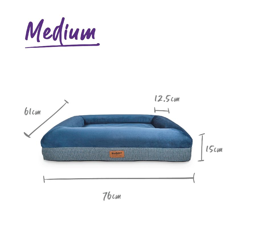 KAZOO Wombat Bed - Midnight Blue Medium 76 x 61 x 15cm