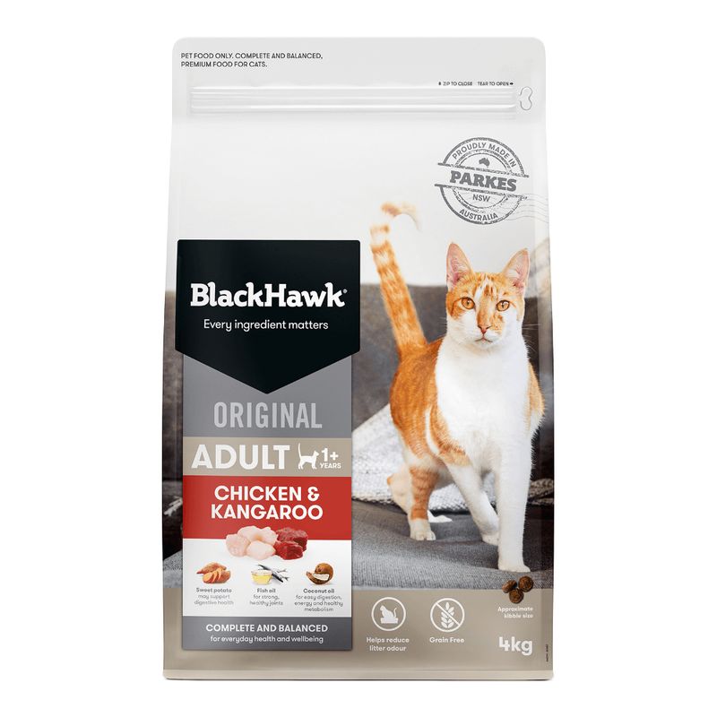 Black Hawk Original Cat Food Chicken Kangaroo 4kg