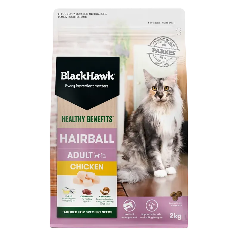 Black Hawk Healthy Benefits Hairball CHKN 2kg